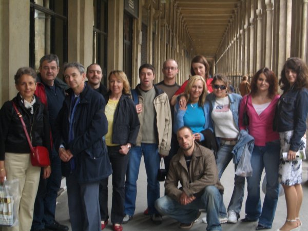 Die Teilnehmer des Austauschs mit den deutschen und franzsischen Lehrern